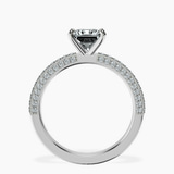 Platinum Grace Micro pavé Eternity Lab Diamond Ring side right image one