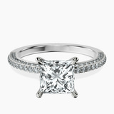 Platinum Grace Micro pavé Eternity Lab Diamond Ring front image