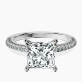 14kt White Gold Grace Micro pavé Eternity Lab Diamond Ring front image