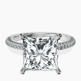 Platinum Grace Micro pavé Eternity Lab Diamond Ring front image