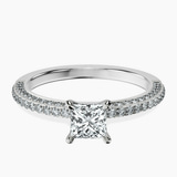18kt White Gold Grace Micro pavé Eternity Lab Diamond Ring front image