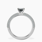 18kt White Gold Grace Micro pavé Eternity Lab Diamond Ring side right image one