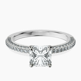 14kt White Gold Grace Micro pavé Eternity Lab Diamond Ring front image