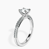 14kt White Gold Grace Micro pavé Eternity Lab Diamond Ring standing product image one