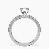 14kt White Gold Grace Micro pavé Eternity Lab Diamond Ring side right image one