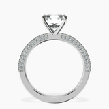 Platinum Grace Micro pavé Eternity Lab Diamond Ring side right image one