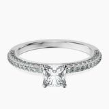 Platinum Grace Micro pavé Eternity Lab Diamond Ring front image