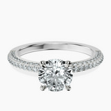 Platinum Grace Micro pavé Eternity Lab Diamond Ring front image