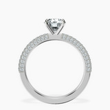Platinum Grace Micro pavé Eternity Lab Diamond Ring side right image one