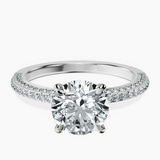 Platinum Grace Micro pavé Eternity Lab Diamond Ring front image