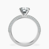 Platinum Grace Micro pavé Eternity Lab Diamond Ring side right image one