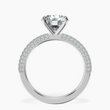 18kt White Gold Grace Micro pavé Eternity Lab Diamond Ring side right image one
