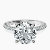 14kt White Gold Grace Micro pavé Eternity Lab Diamond Ring front image