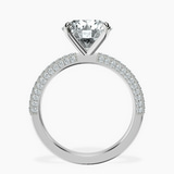 14kt White Gold Grace Micro pavé Eternity Lab Diamond Ring side right image one