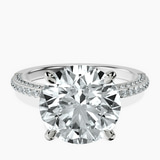 18kt White Gold Grace Micro pavé Eternity Lab Diamond Ring front image
