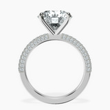 18kt White Gold Grace Micro pavé Eternity Lab Diamond Ring side right image one