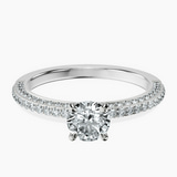 14kt White Gold Grace Micro pavé Eternity Lab Diamond Ring front image