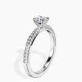 14kt White Gold Grace Micro pavé Eternity Lab Diamond Ring standing product image one