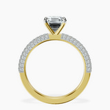 14ct Yellow Gold Grace Micro pavé Eternity Lab Diamond Ring side right image one