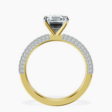 14kt Yellow Gold Grace Micro pavé Eternity Lab Diamond Ring side right image one
