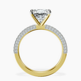 10kt Yellow Gold Grace Micro pavé Eternity Lab Diamond Ring side right image one