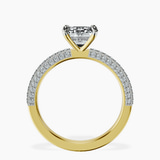 14kt Yellow Gold Grace Micro pavé Eternity Lab Diamond Ring side right image one