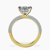 14kt Yellow Gold Grace Micro pavé Eternity Lab Diamond Ring side right image one