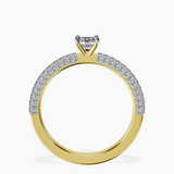 10kt Yellow Gold Grace Micro pavé Eternity Lab Diamond Ring side right image one