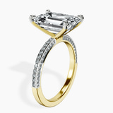 10kt Yellow Gold Grace Micro pavé Eternity Lab Diamond Ring standing product image one