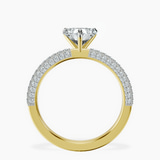 18kt Yellow Gold Grace Micro pavé Eternity Lab Diamond Ring side right image one