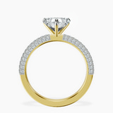 14ct Yellow Gold Grace Micro pavé Eternity Lab Diamond Ring side right image one