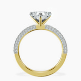 18kt Yellow Gold Grace Micro pavé Eternity Lab Diamond Ring side right image one