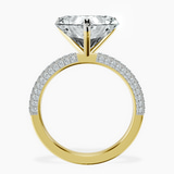 10kt Yellow Gold Grace Micro pavé Eternity Lab Diamond Ring side right image one