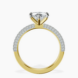 18kt Yellow Gold Grace Micro pavé Eternity Lab Diamond Ring side right image one