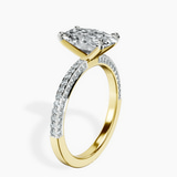 18kt Yellow Gold Grace Micro pavé Eternity Lab Diamond Ring standing product image one