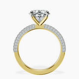 18kt Yellow Gold Grace Micro pavé Eternity Lab Diamond Ring side right image one