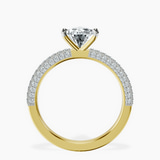 14ct Yellow Gold Grace Micro pavé Eternity Lab Diamond Ring side right image one