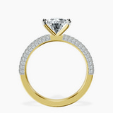14kt Yellow Gold Grace Micro pavé Eternity Lab Diamond Ring side right image one