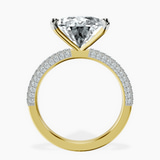 14kt Yellow Gold Grace Micro pavé Eternity Lab Diamond Ring side right image one