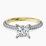 18kt Yellow Gold Grace Micro pavé Eternity Lab Diamond Ring front image
