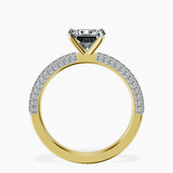 18kt Yellow Gold Grace Micro pavé Eternity Lab Diamond Ring side right image one