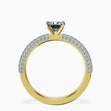 14kt Yellow Gold Grace Micro pavé Eternity Lab Diamond Ring side right image one