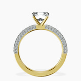 14ct Yellow Gold Grace Micro pavé Eternity Lab Diamond Ring side right image one