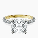 18kt Yellow Gold Grace Micro pavé Eternity Lab Diamond Ring front image