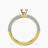 18kt Yellow Gold Grace Micro pavé Eternity Lab Diamond Ring side right image one