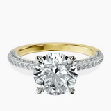 18kt Yellow Gold Grace Micro pavé Eternity Lab Diamond Ring front image