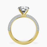 18kt Yellow Gold Grace Micro pavé Eternity Lab Diamond Ring side right image one