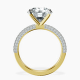 14kt Yellow Gold Grace Micro pavé Eternity Lab Diamond Ring side right image one