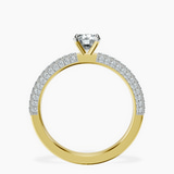 18kt Yellow Gold Grace Micro pavé Eternity Lab Diamond Ring side right image one