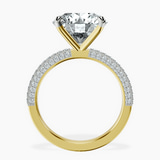 14kt Yellow Gold Grace Micro pavé Eternity Lab Diamond Ring side right image one